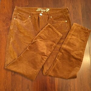 Seven7 ultra high rise skinny corduroy jeans, size 18, burnt sienna color